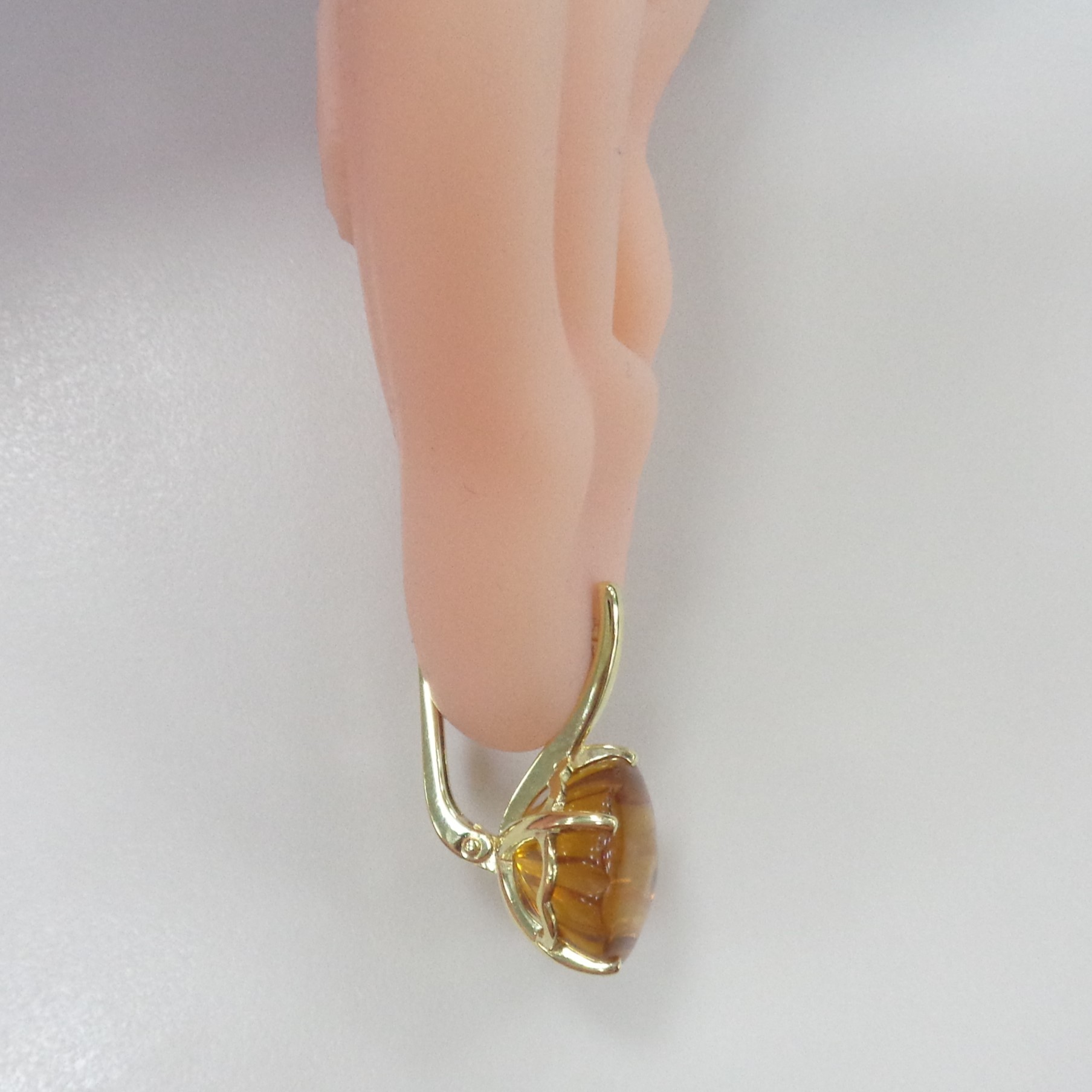 Серебряные серьги с цитринами